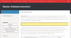 Desktop Screenshot of anbieternummer-riester.de