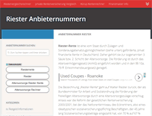 Tablet Screenshot of anbieternummer-riester.de